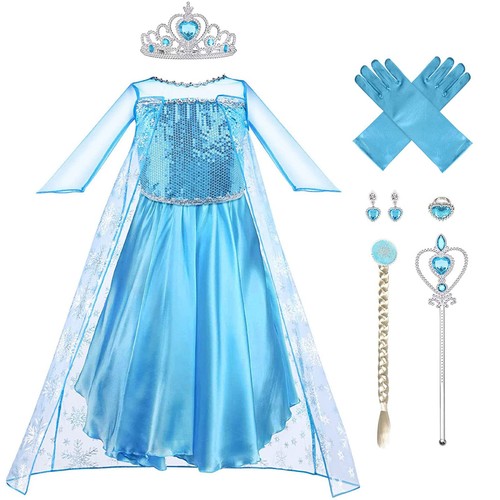 Vicloon elsa costume ragazze - costume,