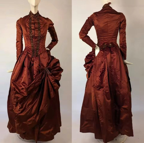 1880s bustle dress vittoriano - bustle,