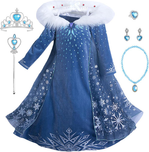 Carnevale elsa vestito - elsa, set