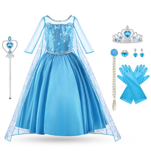 Vicloon elsa costume ragazze - costume,